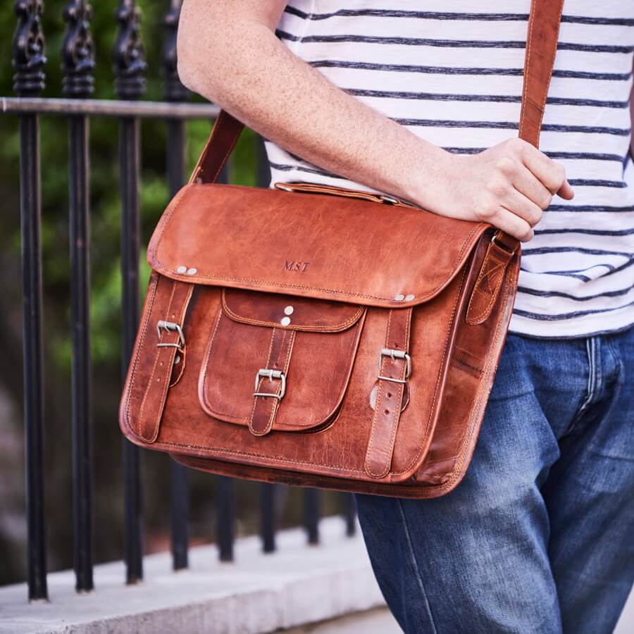 Vintage deals leather satchel