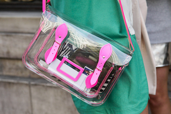 Transparent satchel outlet bag