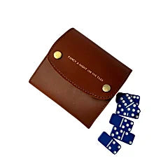 Dominoes Set With Personalised Leather Case - Night on The Tiles
