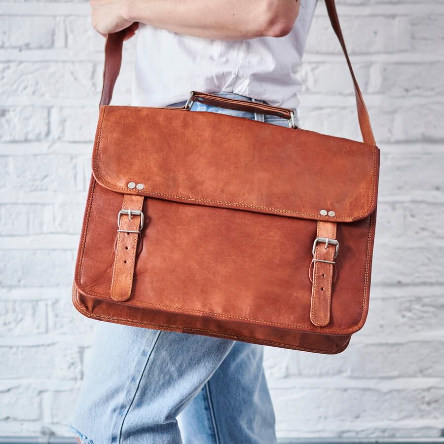 Genuine Leather Premium Laptop Bag | Custom Mac BD