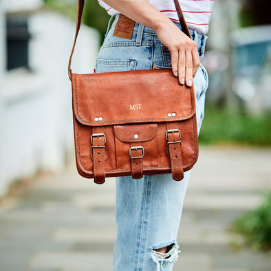 Leather satchel bags for ladies sale