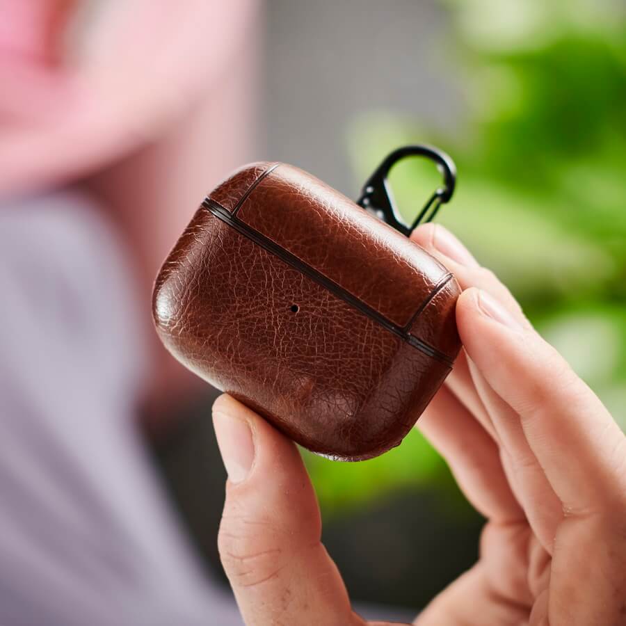 Big Initials Personalised Leather AirPods Case